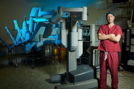 Hands-off healing: urologist Greg Shaw with the £1.5m machine which helps the UCH team do 600 prostate operations a year. Photograph: Jude Edginton for the Observer