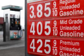 Gasoline prices are shown in Oceanside, California, U.S., May 21, 2018. REUTERS/Mike Blake