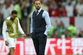 Soccer Football - World Cup - Semi Final - Croatia v England - Luzhniki Stadium, Moscow, Russia - July 11, 2018 England manager Gareth Southgate looks dejected after the match REUTERS/Carl Recine
