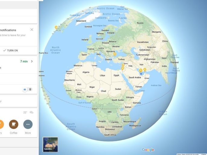 Google Maps now depicts the Earth as a glope