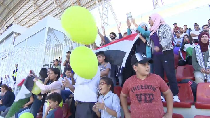 مباراة لكرة القدم تجمع الفلسطينيين والعراقيين على مشارف القدس