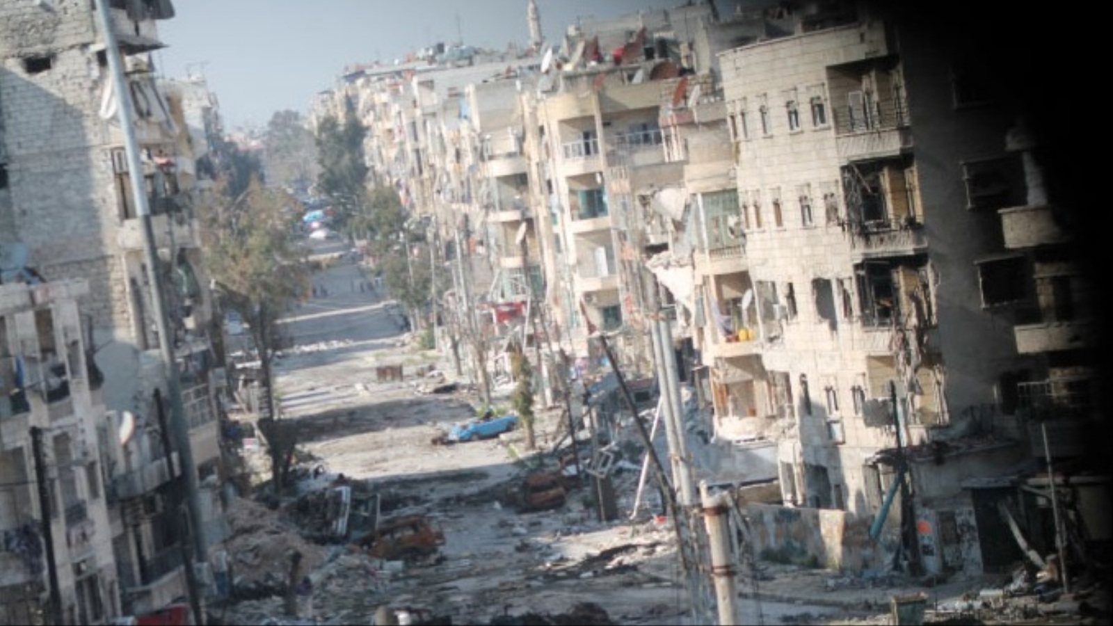 صورة لمناطق سيطر عليها النظام في حي صلاح الدين غربي حلب(الجزيرة نت)