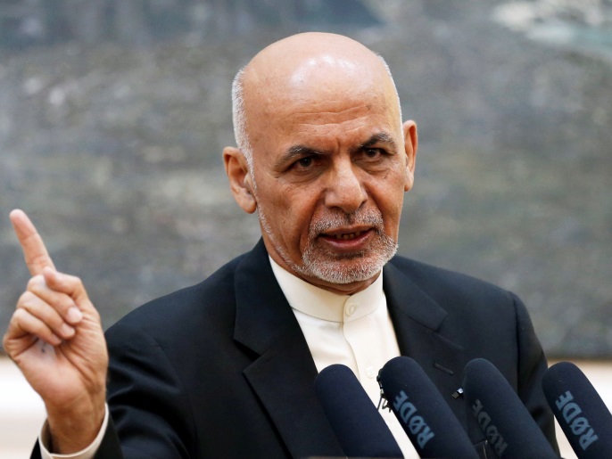 Afghan President Ashraf Ghani speaks during a news conference in Kabul, Afghanistan July 15, 2018. REUTERS/Mohammad Ismail