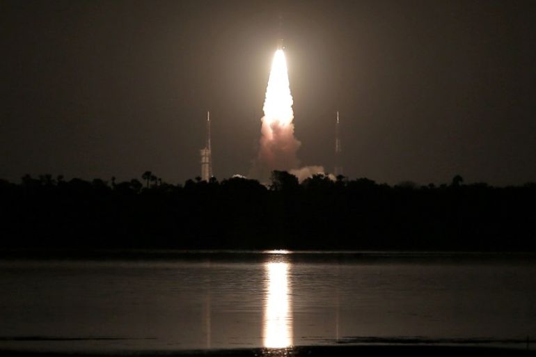 India's Polar Satellite Launch Vehicle (PSLV) C-39, carrying IRNSS-1H navigation satellite, lifts off from the Satish Dhawan Space Centre in Sriharikota, India, August 31, 2017. REUTERS/P. Ravikumar TPX IMAGES OF THE DAY