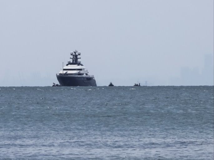 The Cayman Islands-flagged $250 million luxury yacht Equanimity is seen in the waters of Batam, Riau Islands, Indonesia August 6, 2018 in this photo taken by Antara Foto. Antara Foto/M N Kanwa/ via REUTERS ATTENTION EDITORS - THIS IMAGE WAS PROVIDED BY A THIRD PARTY. MANDATORY CREDIT. INDONESIA OUT.