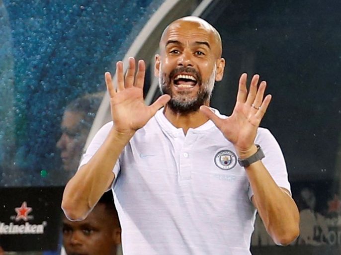 Soccer Football - International Champions Cup - Manchester City v Liverpool - MetLife Stadium, East Rutherford, USA - July 25, 2018 Manchester City manager Pep Guardiola REUTERS/Adam Hunger