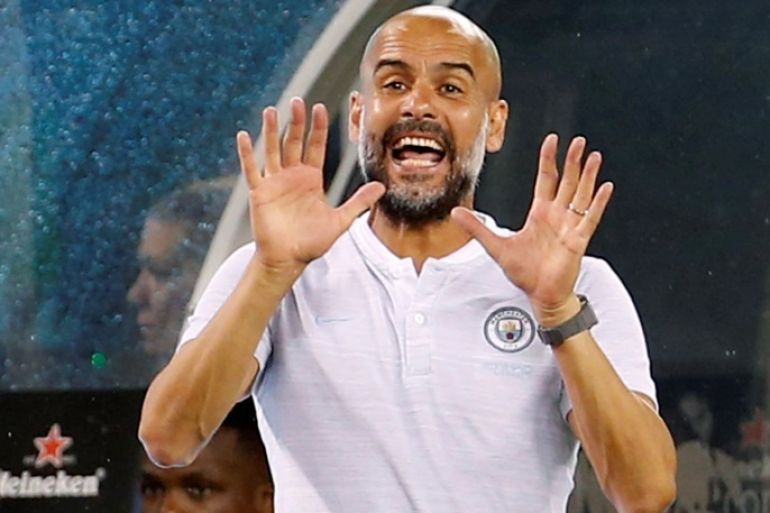 Soccer Football - International Champions Cup - Manchester City v Liverpool - MetLife Stadium, East Rutherford, USA - July 25, 2018 Manchester City manager Pep Guardiola REUTERS/Adam Hunger