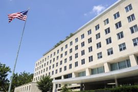 epa06150179 (FILE) - A file picture dated 29 July 2013 shows an exterior view on the Harry S. Truman building, the headquarters of the US State Department, in Washington, DC, USA (reissued 18 August 2017). According to reports from 18 August 2017, technicians of the US Department of State arte working to fix a world-wide outage of its unclassified email system. EPA/MIKE THEILER