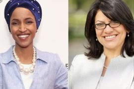 Ilhan Omar and Rashida Tlaib won primaries in safe Democratic seats earlier this month (AFP/courtesy photo)