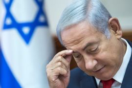 Israeli Prime Minister Benjamin Netanyahu attends the weekly cabinet meeting at his office in Jerusalem, August 12, 2018. Jim Hollander /Pool via Reuters