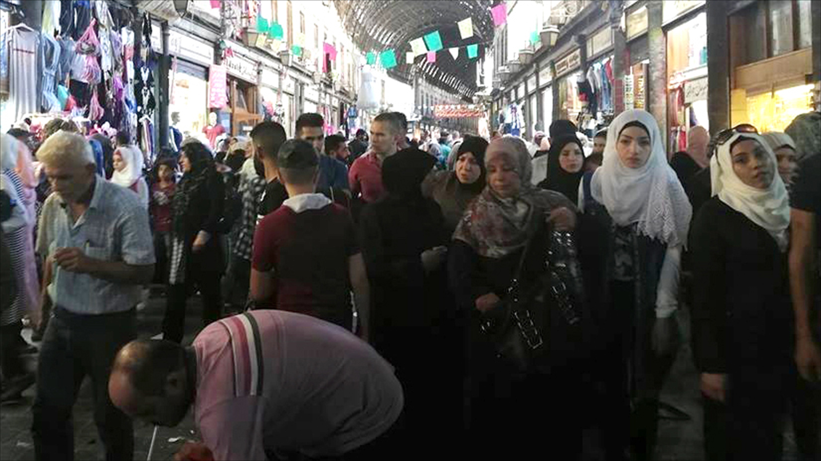 صور لأحد أسواق العاصمة دمشق(مواقع التواصل)