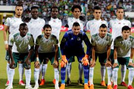 Soccer Football - African Confederation Cup - Al Masry vs RS Berkane - Al Masry stadium, Port Said, Egypt - July 29, 2018 - Al Masry players pose for a team group photo before the match against RS Berkane. REUTERS/Amr Abdallah Dalsh