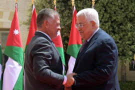 Palestinian President Mahmoud Abbas in Jordan- - AMMAN, JORDAN - AUGUST 8: (----EDITORIAL USE ONLY – MANDATORY CREDIT -