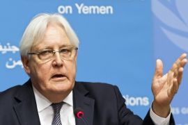 epa06998885 Martin Griffiths, UN Special Envoy for Yemen, gives a press conference on the eve of the Geneva Consultations on Yemen at the European headquarters of the United Nations in Geneva, Switzerland, 05 September 2018. Delegates for the Houthi rebel movement said they were stuck in Yemen's capital Sana'a and hindered to leave the country for Geneva. EPA-EFE/SALVATORE DI NOLFI