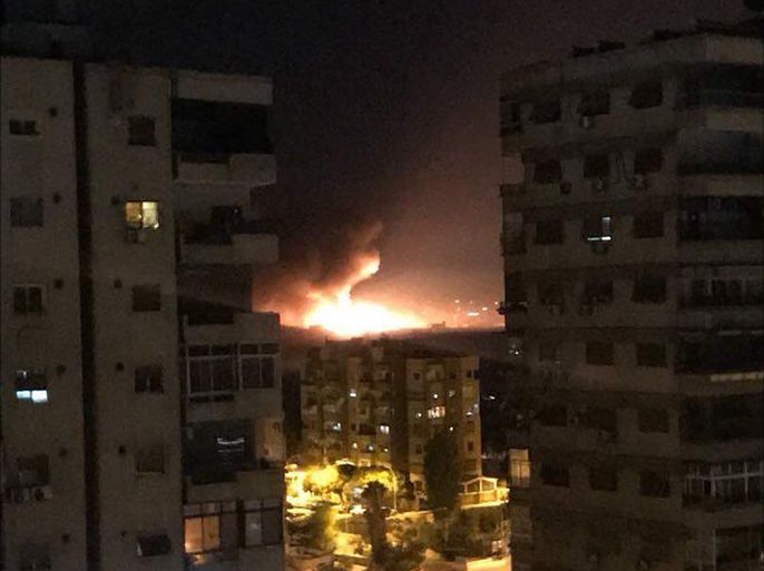 قصف إسرائيل لمطار المزة العسكري في العاصمة دمشق