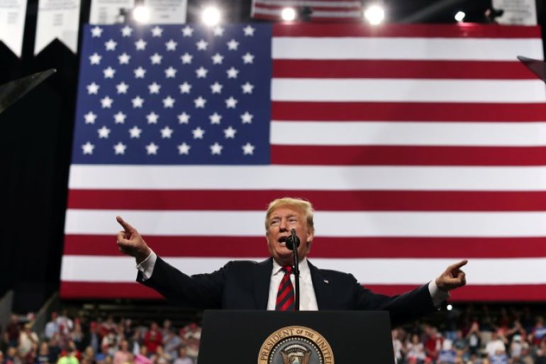 U.S. President Donald Trump speaks during a campaign rally in Springfield, Missouri, U.S., September 21, 2018. REUTERS/Mike Segar