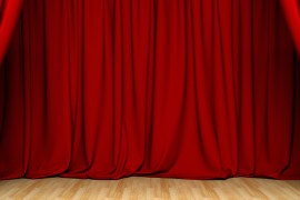 Act drape with red curtains - stage