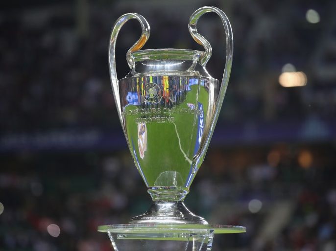 TALLINN, ESTONIA - AUGUST 15: The Champions League Winners Trophy is displayed prior to the UEFA Super Cup between Real Madrid and Atletico Madrid at Lillekula Stadium on August 15, 2018 in Tallinn, Estonia. (Photo by Alexander Hassenstein/Getty Images)
