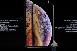 Philip W. Schiller, Senior Vice President, Worldwide Marketing of Apple, speaks about the new Apple iPhone XS at an Apple Inc product launch event at the Steve Jobs Theater in Cupertino, California, U.S., September 12, 2018. REUTERS/Stephen Lam
