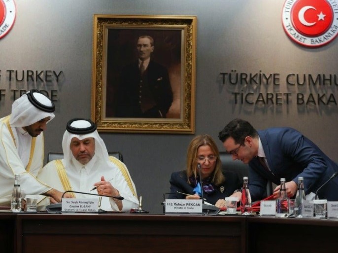 قطر وتركيا توقعات اتفاقية شراكة تجارية الثلاثاء الماضي