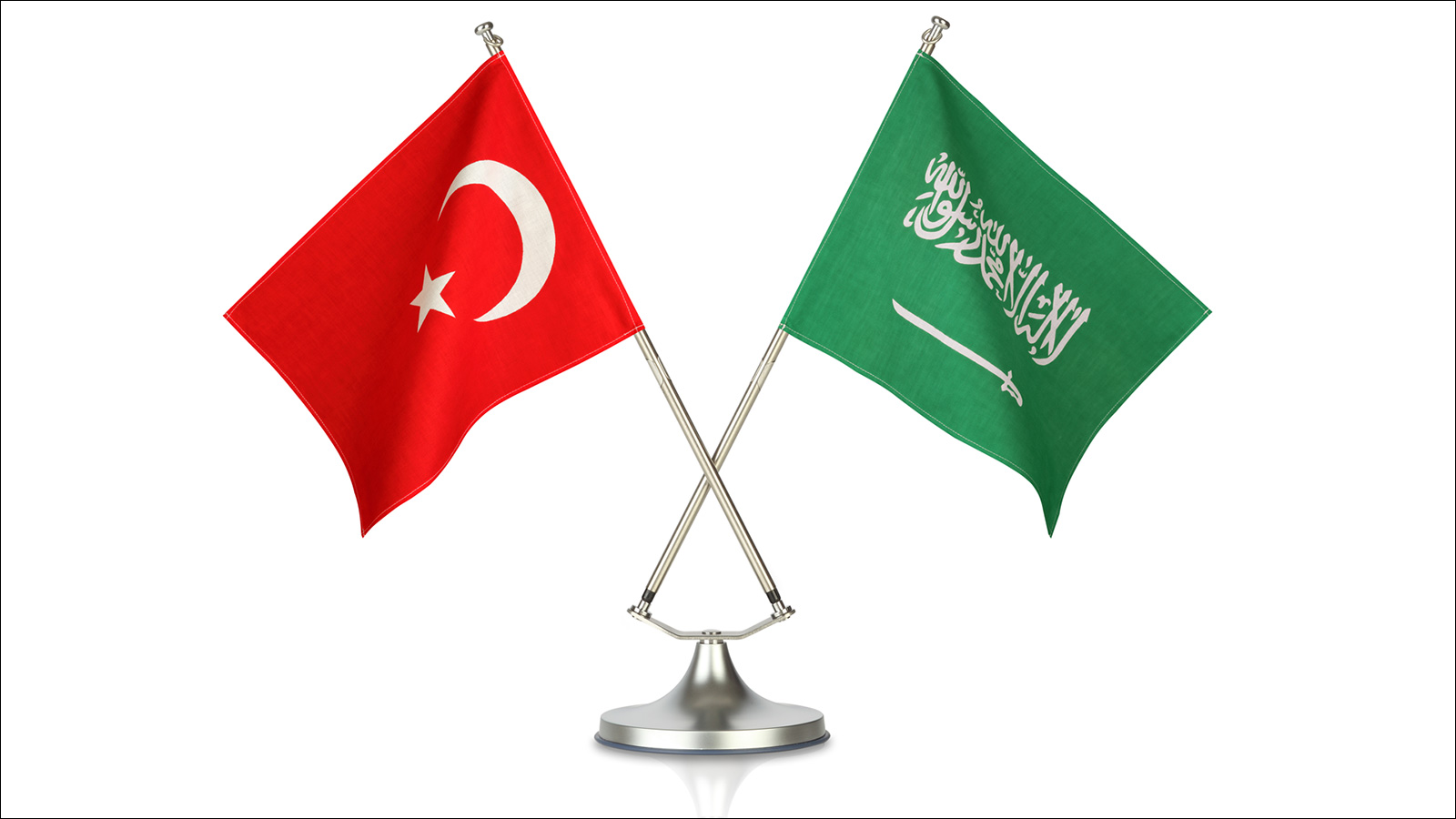 علم تركيا والسعودية (غيتي)