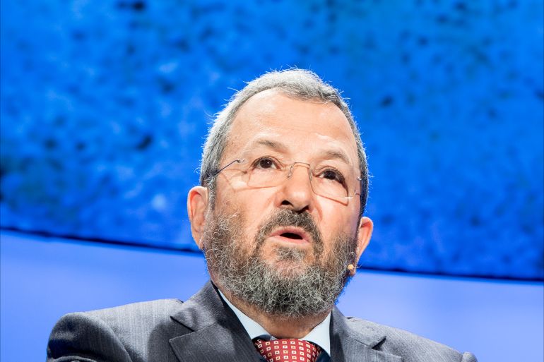 epa06006208 Ehud Barak, former Israeli prime minister, speaks during the 19th Swiss Economic Forum (SEF), in Interlaken, Switzerland, 02 June 2017. EPA/ANTHONY ANEX