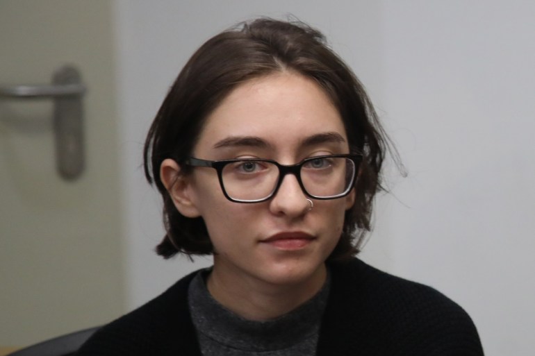 Hearing for US citizen detained by Israel- - TEL AVIV, ISRAEL - OCTOBER 11: 22-year-old U.S. citizen Lara Alqasem, who has been held by Israeli authorities for a week appears in a court in Tel Aviv, Israel on October 11, 2018. Lara Alqasem has been in Israeli custody since arriving at Ben Gurion International Airport last Tuesday with a valid student visa hoping to study law, human rights and freedom of travel at Hebrew University in Jerusalem. Israeli officials are denying Alqasem entry based on allegations that she supported the Boycott, Divestment and Sanctions (BDS) movement, which urges businesses, educational institutions and celebrities to cut ties with Israel.