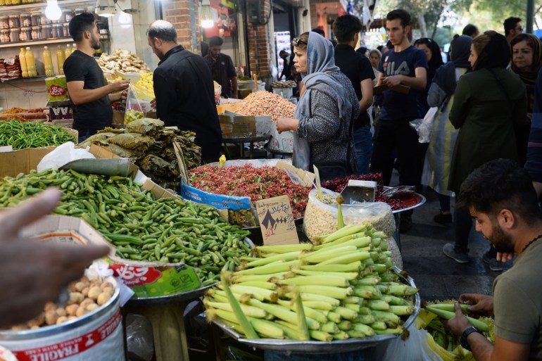 United States sanctions on Iran- - TEHRAN, IRAN - OCTOBER 02: A general view of the historical Tehran Grand Bazaar on October 02, 2018 in Tehran, Iran. The first part of U.S. economic sanctions against Iran affect craftsmen and public negatively.