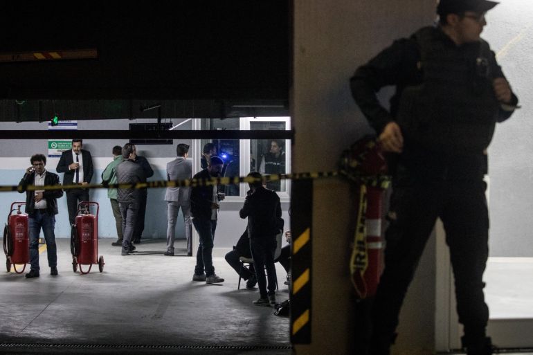 ISTANBUL, TURKEY - OCTOBER 23: Turkish police work in a carpark as they investigate a Saudi Arabian consulate vehicle on October 23, 2018 in Istanbul, Turkey. Police and officials focused their attention on the vehicle found parked in a carpark in an outer neighborhood of Istanbul. President Recep Tayyip Erdogan spoke about the murder of Saudi journalist Jamal Khashoggi during his weekly parliamentary address. Erdogan said Khashoggi was the victim of a 'brutal' and 'planned' murder and called for the extradition of 18 suspects to Turkey to face justice. Khashoggi, a U.S. resident and critic of the Saudi regime, went missing after entering the Saudi Arabian consulate in Istanbul on October 2. (Photo by Chris McGrath/Getty Images)