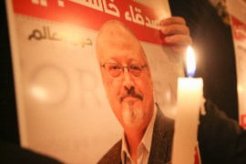 Killing of Saudi journalist Jamal Khashoggi- - ISTANBUL, TURKEY - OCTOBER 25: People attend a demonstration, organised on the killing of Saudi journalist Jamal Khashoggi, in front of the Saudi Consulate in Istanbul, Turkey on October 25, 2018.