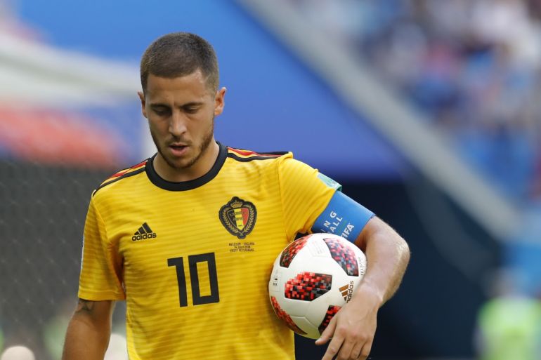 Belgium v England : Play-Off for Third Place - 2018 FIFA World Cup Russia- - SAINT PETERSBURG, RUSSIA - JULY 14 : Eden Hazard of Belgium is seen during the 2018 FIFA World Cup 3rd place match between Belgium and England at the Saint Petersburg Stadium in Saint Petersburg, Russia on July 14, 2018.