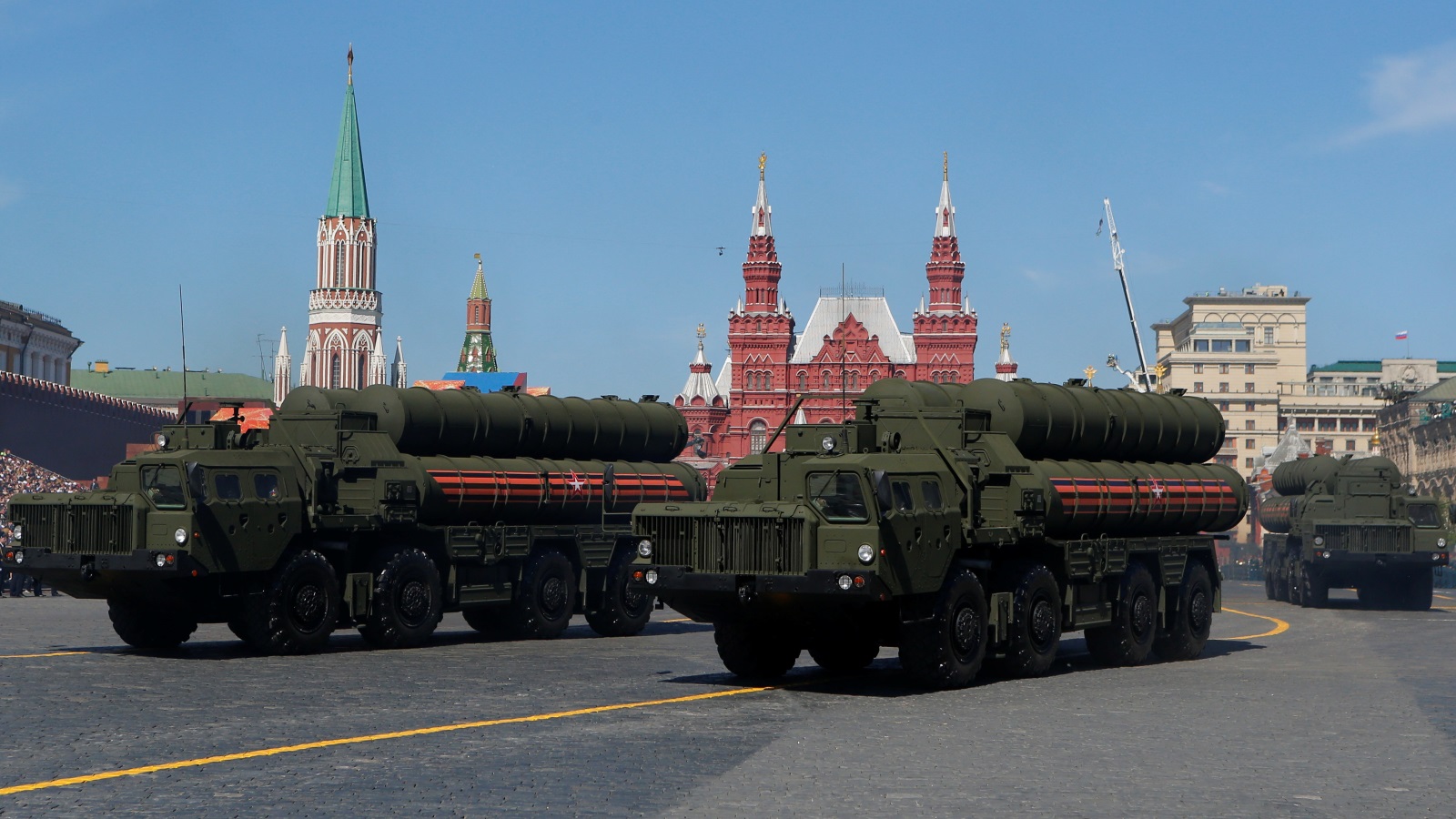 منظومة صواريخ إس 400 نشرتها موسكو في سوريا وشبه جزيرة القرم بالإضافة إلى كامل التراب الروسي (رويترز)منظومة صواريخ إس 400 نشرتها موسكو في سوريا وشبه جزيرة القرم بالإضافة إلى كامل التراب الروسي 
