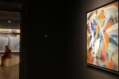 جانب من أعمال الرسام الروسي كاندينسكي أثناء عرضها في مركز ثقافي بمدينة ريو دي جانيرو بالبرازيل (رويترز)