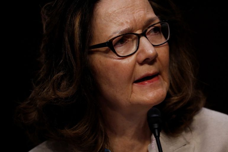 CIA Director nominee Gina Haspel testifies at her confirmation hearing before the Senate Intelligence Committee on Capitol Hill in Washington, U.S., May 9, 2018. REUTERS/Aaron P. Bernstein