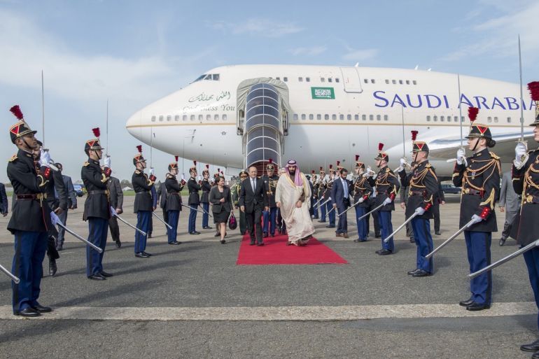 Crown Prince of Saudi Arabia Bin Salman in France- - PARIS, FRANCE - APRIL 08: (----EDITORIAL USE ONLY – MANDATORY CREDIT -