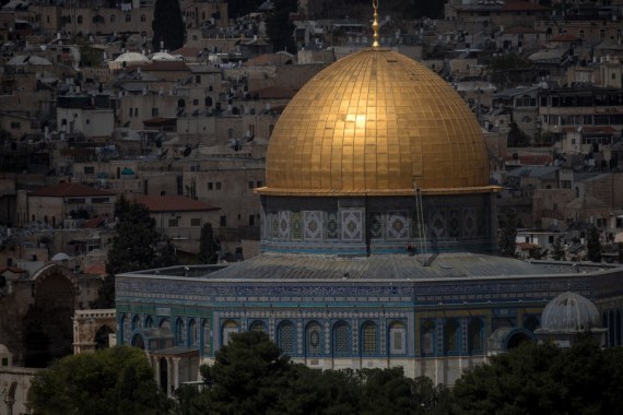 JERUSALEM, The Al-Aqsa Mosque is seen in the Old City