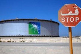 An Aramco tank is seen at Saudi Aramco's Ras Tanura oil refinery and oil terminal in Saudi Arabia May 21, 2018. Picture taken May 21, 2018. REUTERS/Ahmed Jadallah