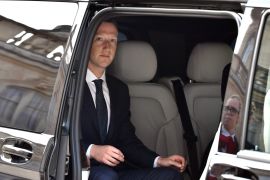 'Tech for Good' summit at the Elysee Palace - - PARIS, FRANCE - MAY 23: Mark Zuckerberg Founder and CEO of Facebook arrives for a meeting with French President Emmanuel Macron (not seen) for the ‘Tech for Good' summit at the Elysee Palace in Paris, France on May 23, 2018.