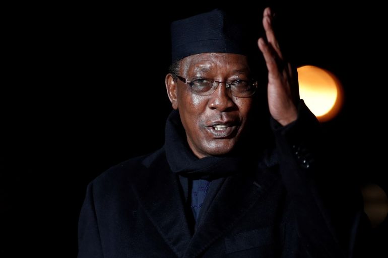 Chad's President Idriss Deby Itno arrives to attend a visit and a dinner at the Orsay Museum on the eve of the commemoration ceremony for Armistice Day, 100 years after the end of the First World War, in Paris, France, November 10, 2018. REUTERS/Benoit Tessier