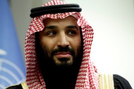 Saudi Arabia's Crown Prince Mohammed bin Salman Al Saud is seen during a meeting with U.N Secretary-General Antonio Guterres at the United Nations headquarters in the Manhattan borough of New York City, New York, U.S. March 27, 2018. REUTERS/Amir Levy