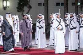 King of Morocco Mohammed VI in Qatar- - DOHA, QATAR - NOVEMBER 12: (----EDITORIAL USE ONLY – MANDATORY CREDIT -