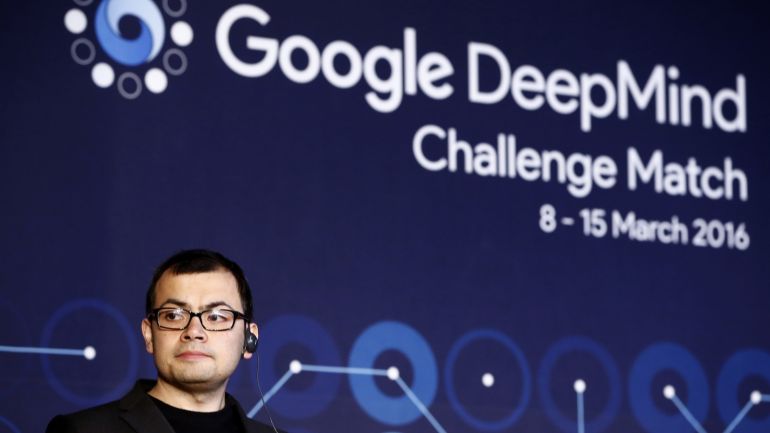 SEOUL, SOUTH KOREA - MARCH 15: Demis Hassabis, co-founder of Google's artificial intelligence (AI) startup DeepMind. speaks during a press conference after finishing the final match of the Google DeepMind Challenge Match against Google's artificial intelligence program, AlphaGo, on March 15, 2016 in Seoul, South Korea. Lee Se-dol is playing a five-match series against a computer program developed by a Google, AlphaGo. (Photo by Jeon Heon-Kyun-Pool/Getty Images)