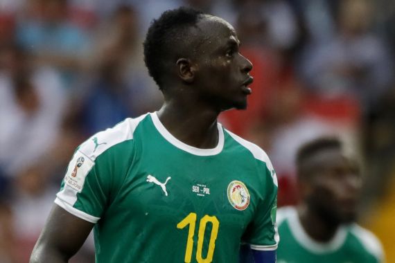 Poland v Senegal : Group H - 2018 FIFA World Cup Russia- - MOSCOW , RUSSIA - JUNE 19: Sadio Mane (10) of Senegal in action during the 2018 FIFA World Cup Russia Group H match between Poland and Senegal at the Spartak Stadium in Moscow, Russia on June 19, 2018.