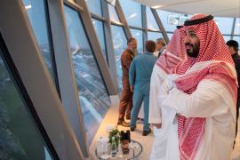 Saudi Crown Prince Mohammed bin Salman is seen during the Emirates Formula One Grand Prix at the Yas Marina racetrack in Abu Dhabi, United Arab Emirates November 25, 2018. Bandar Algaloud/Courtesy of Saudi Royal Court/Handout via REUTERS ATTENTION EDITORS - THIS PICTURE WAS PROVIDED BY A THIRD PARTY.
