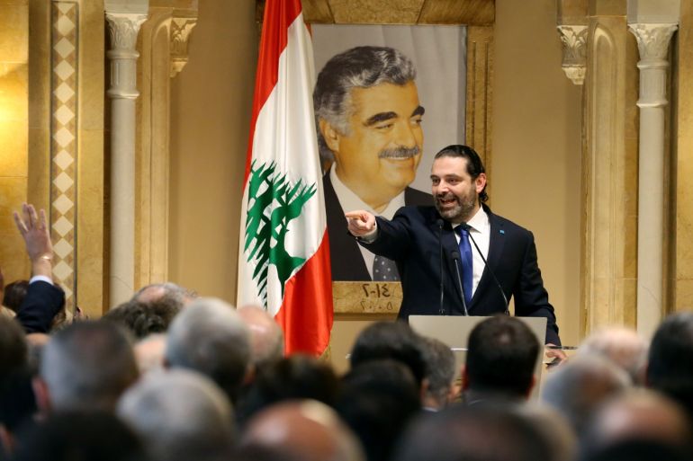 Lebanese Prime Minister-designate Saad al-Hariri gestures during a news conference in Beirut, Lebanon, November 13, 2018. REUTERS/Mohamed Azakir