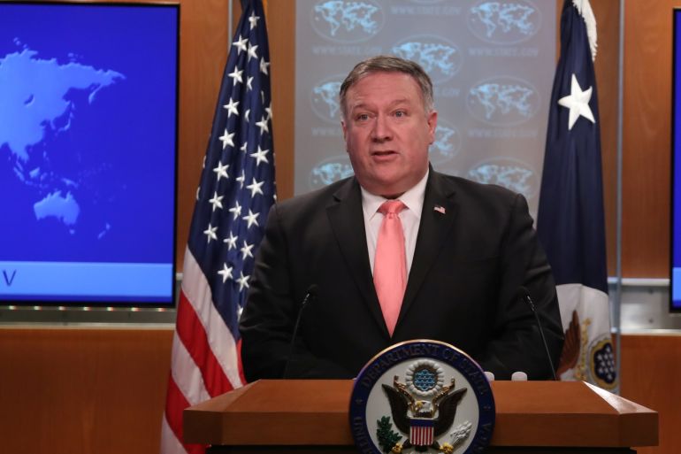 U.S. Secretary of State Mike Pompeo speaks to reporters during a news briefing at the State Department in Washington, U.S., October 23, 2018. REUTERS/Cathal McNaughton