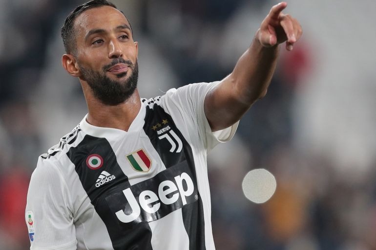 TURIN, ITALY - SEPTEMBER 26: Medhi Benatia of Juventus FC gestures during the Serie A match between Juventus and Bologna FC at Allianz Stadium on September 26, 2018 in Turin, Italy. (Photo by Emilio Andreoli/Getty Images)