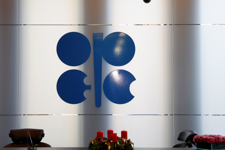 The logo of the Organization of the Petroleum Exporting Countries (OPEC) is seen inside their headquarters in Vienna, Austria December 7, 2018. REUTERS/Leonhard Foeger