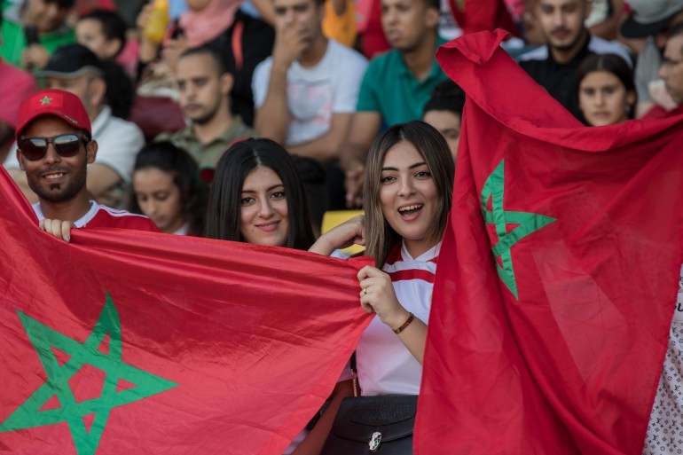 2019 Africa Cup of Nations Qualification - Morocco vs Comoros- - CASABLANCA, MOROCCO - OCTOBER 13 : Fans show their support ahead of 2019 Africa Cup of Nations Qualification match between Morocco and Comoros in Casablanca, Morocco on October 13, 2018.