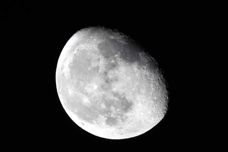 BURNLEY, ENGLAND - NOVEMBER 26: The moon is seen during the Premier League match between Burnley FC and Newcastle United at Turf Moor on November 26, 2018 in Burnley, United Kingdom. (Photo by Clive Brunskill/Getty Images)